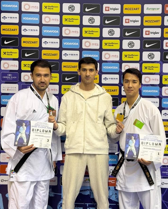 Däp bolan karate boýunça Türkmenistanyň ýygyndysy Belgradda halkara ýaryşynda üstünlikli çykyş etdi